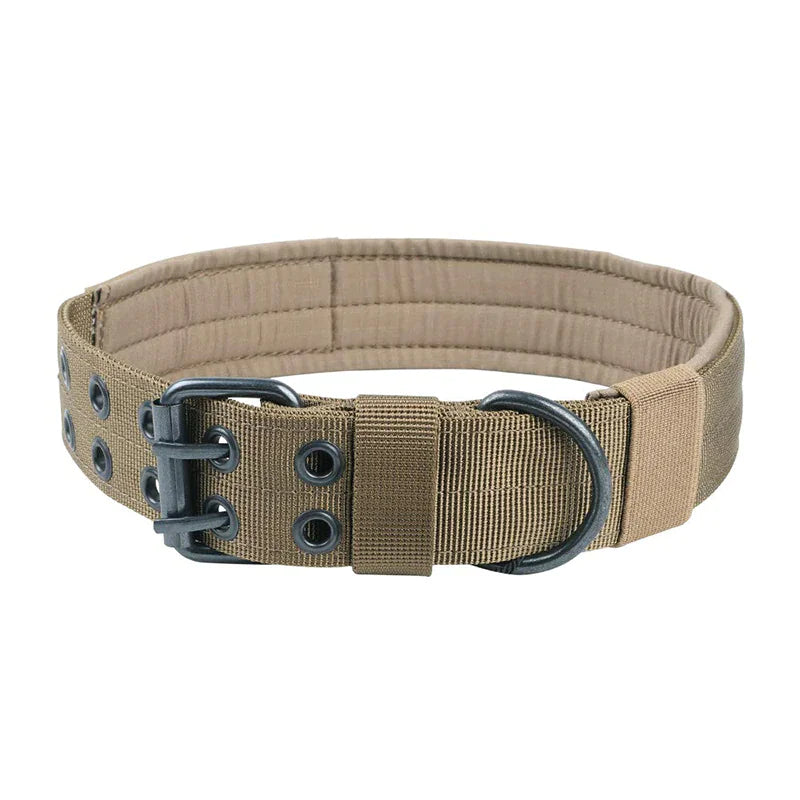 2" Wide Tactical Heavy Duty Nylon Large Dog Collar K9 Military With Metal Buckle