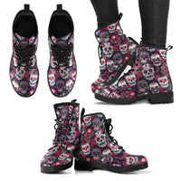 Thumbnail for Skull Lovers Women's Leather Boots