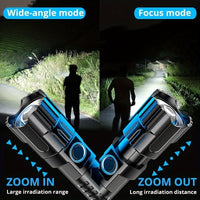 Thumbnail for Outdoor Household Camping Usb Rechargeable Zoom Led Power Torch