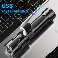 Thumbnail for Outdoor Household Camping Usb Rechargeable Zoom Led Power Torch