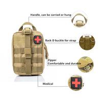 Thumbnail for Tactical First Aid Kit Medical Molle Rip Away EMT IFAK Survival Emergency Bag