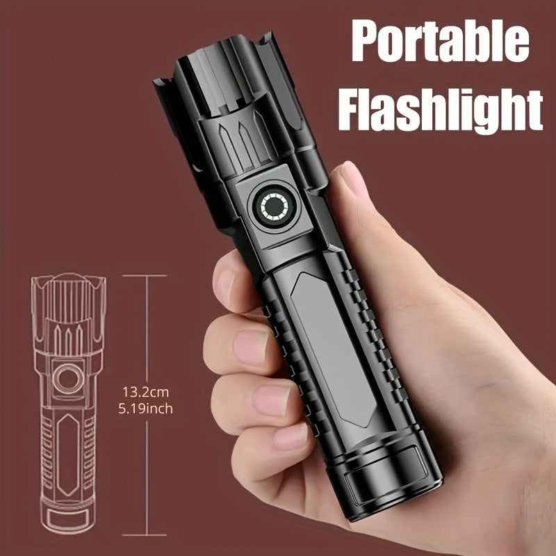 Outdoor Household Camping Usb Rechargeable Zoom Led Power Torch