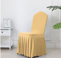 Thumbnail for Wedding Spandex Chair Cover With  Pleated Ruffled  Skirt