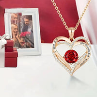 Thumbnail for Necklace With Rose Flower Gift Box