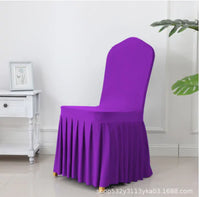 Thumbnail for Wedding Spandex Chair Cover With  Pleated Ruffled  Skirt