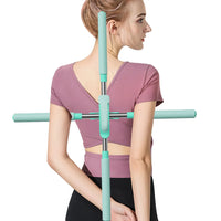 Thumbnail for Adjustable Yoga Sticks Stretching Humpback Correction Stick Open Shoulder Beauty Back Bar Bodybuilding Back Posture Corrector