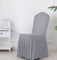 Thumbnail for Wedding Spandex Chair Cover With  Pleated Ruffled  Skirt