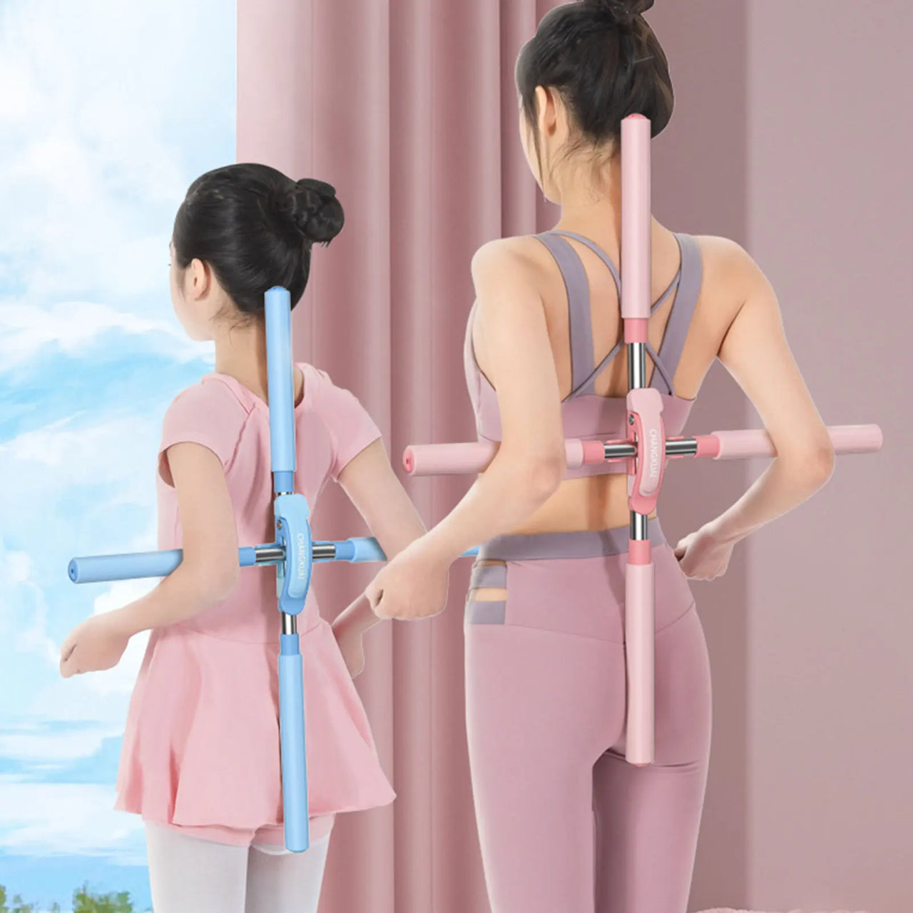 Adjustable Yoga Sticks Stretching Humpback Correction Stick Open Shoulder Beauty Back Bar Bodybuilding Back Posture Corrector