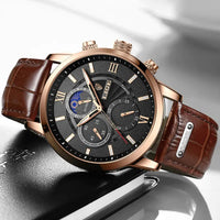 Thumbnail for 2023 New Mens Watches LIGE Top Brand Luxury Leather Casual Quartz