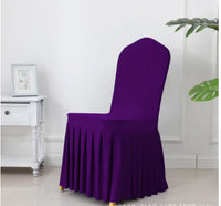 Thumbnail for Wedding Spandex Chair Cover With  Pleated Ruffled  Skirt