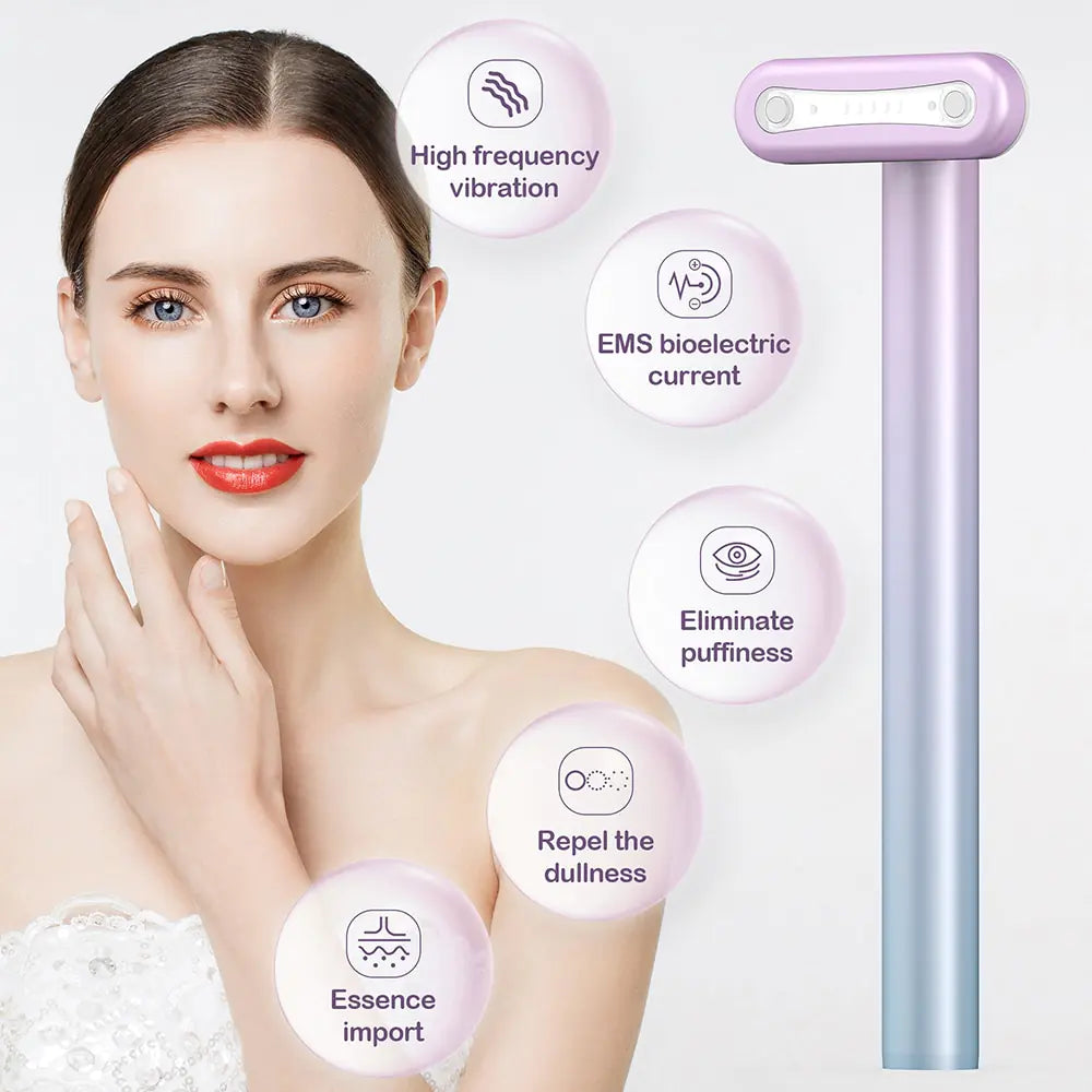 Face Massage Red Light Therapy Wand