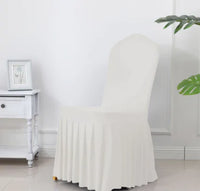 Thumbnail for Wedding Spandex Chair Cover With  Pleated Ruffled  Skirt