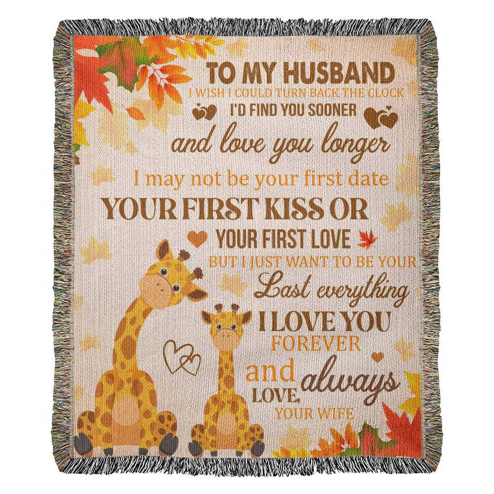 To My Husband Heirloom Woven Blanket (Portrait)