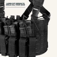 Thumbnail for Tactical Chest Rig Vest Kangaroo Magazine Pouch Military Recon Harness Airsoft