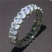 Thumbnail for Eternal Eternity Band Promise Ring - 925 Sterling Silver CZ Wedding Rings