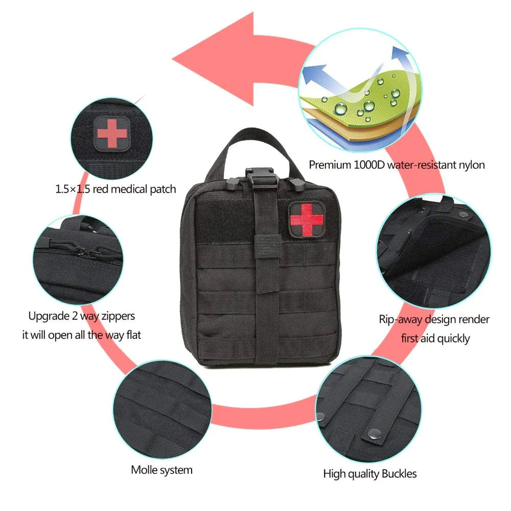 Tactical First Aid Kit Medical Molle Rip Away EMT IFAK Survival Emergency Bag