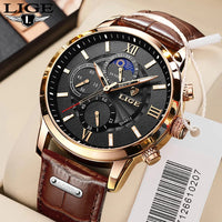 Thumbnail for Leather Men Quartz Luxury Watches