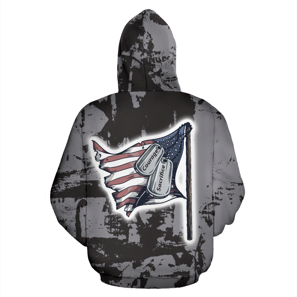 Courage and Sacrifice Zip Up Hoodie