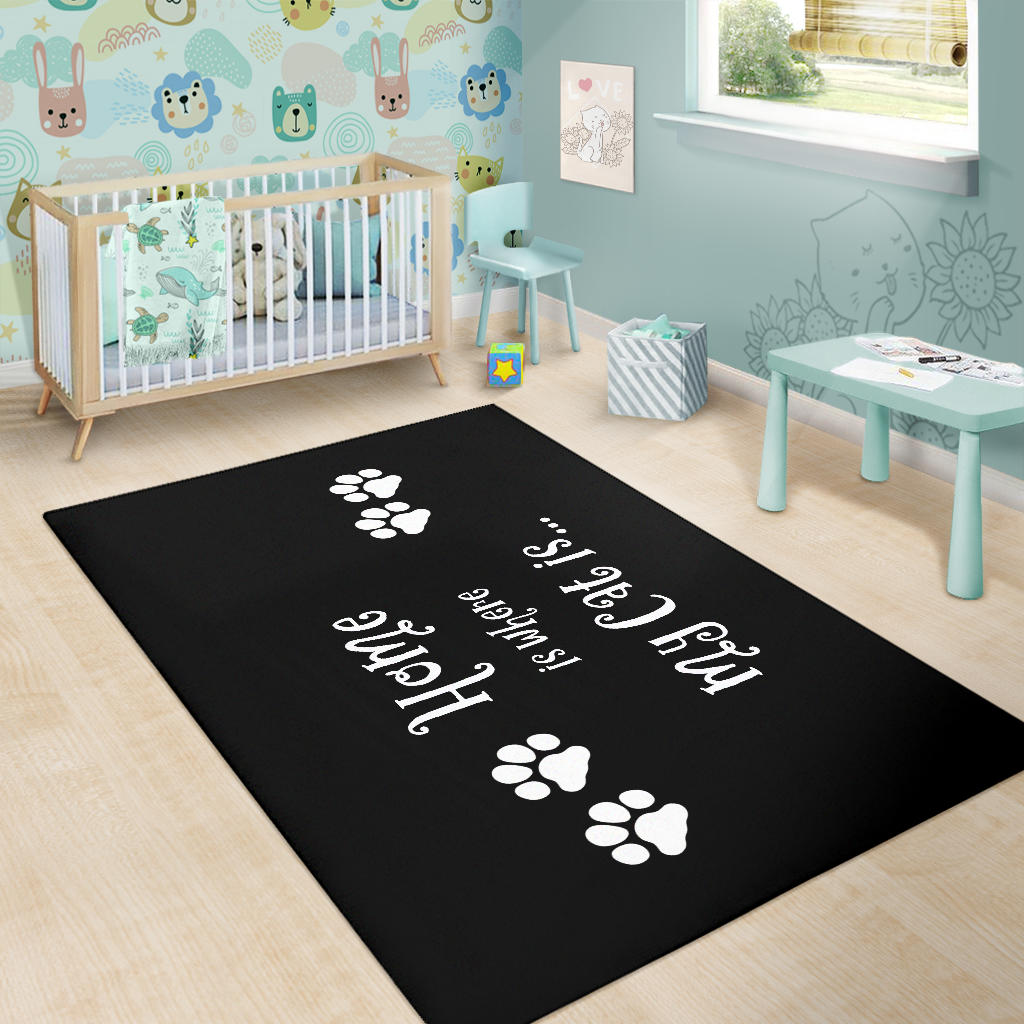 Cat Home Area Rug