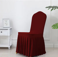 Thumbnail for Wedding Spandex Chair Cover With  Pleated Ruffled  Skirt