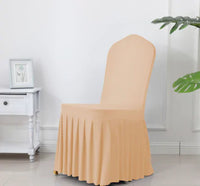 Thumbnail for Wedding Spandex Chair Cover With  Pleated Ruffled  Skirt