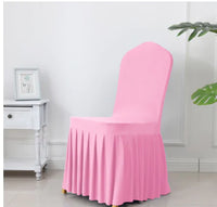 Thumbnail for Wedding Spandex Chair Cover With  Pleated Ruffled  Skirt