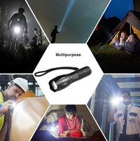 Thumbnail for Super-Bright 90000LM LED Tactical Flashlight 5 Modes Zoomable Torch Searchlight