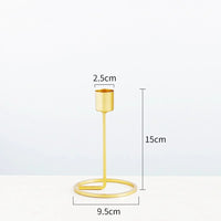 Thumbnail for Gold Metal Candle Holders: Elegant Wedding & Party Decor