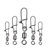 Thumbnail for 50 Pieces Fishing Swivel Stainless Steel With Snap Fishhook