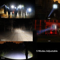 Thumbnail for Super-Bright 90000LM LED Tactical Flashlight 5 Modes Zoomable Torch Searchlight