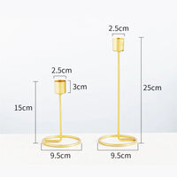 Thumbnail for Gold Metal Candle Holders: Elegant Wedding & Party Decor