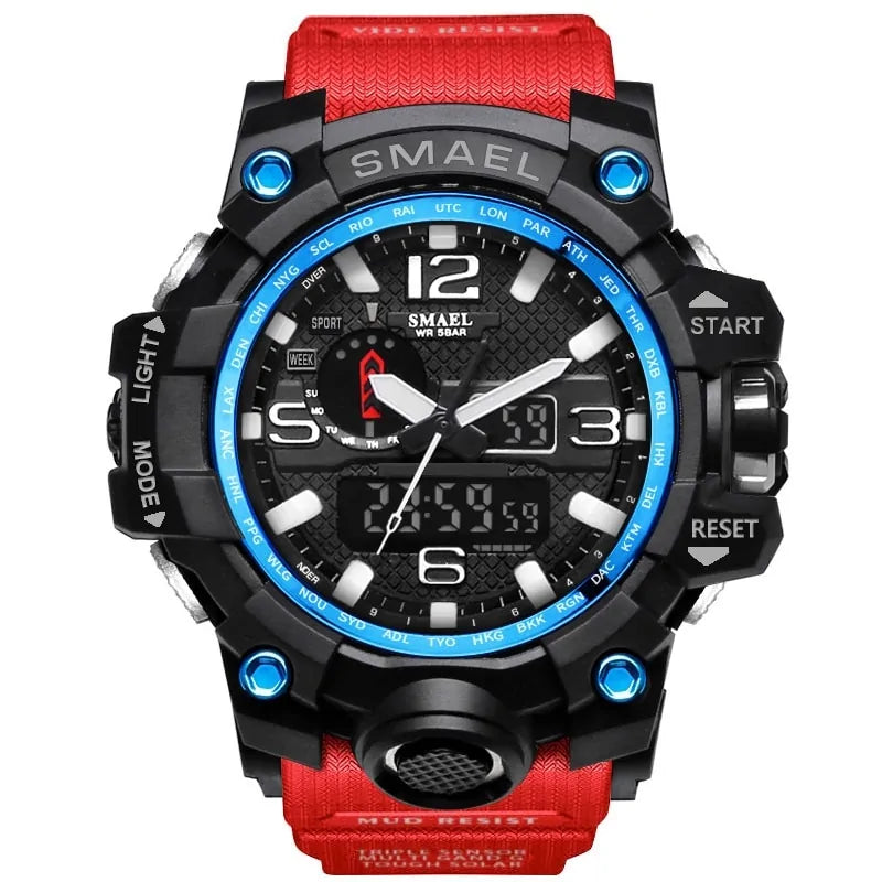 SMAEL Brand Men Sports Watches Dual Display