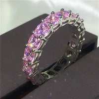 Thumbnail for Eternal Eternity Band Promise Ring - 925 Sterling Silver CZ Wedding Rings