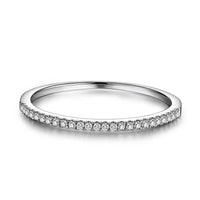 Thumbnail for Eternal Eternity Band Promise Ring - 925 Sterling Silver CZ Wedding Rings