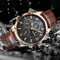 Thumbnail for 2023 New Mens Watches LIGE Top Brand Luxury Leather Casual Quartz