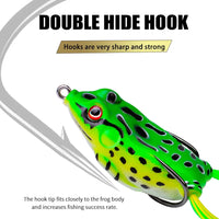 Thumbnail for Frog Lure Soft Tube Bait Plastic Fishing Lure with Fishing Hooks