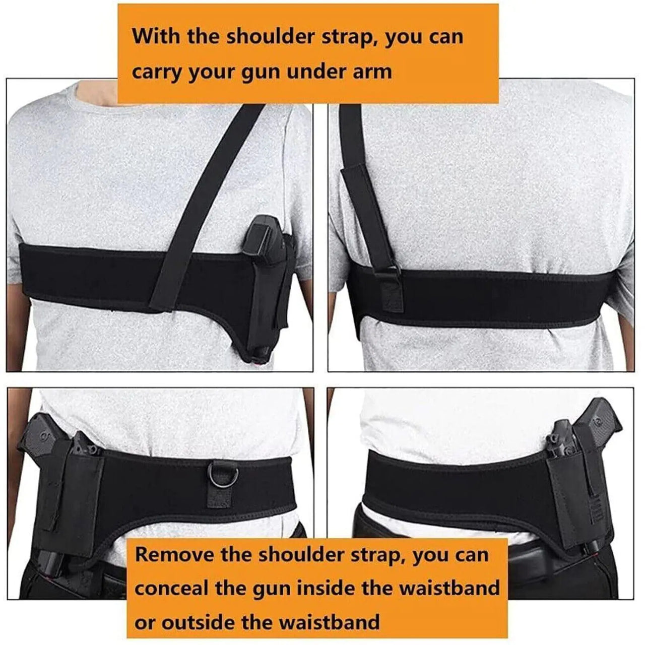 Tactical Concealed Carry Shoulder Waist Pistol Hand Gun Holder Holster Pouch US