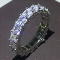 Thumbnail for Eternal Eternity Band Promise Ring - 925 Sterling Silver CZ Wedding Rings