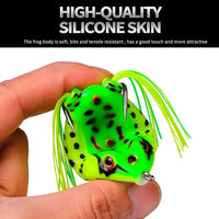 Thumbnail for Frog Lure Soft Tube Bait Plastic Fishing Lure with Fishing Hooks