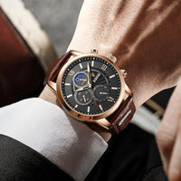 Thumbnail for Leather Men Quartz Luxury Watches