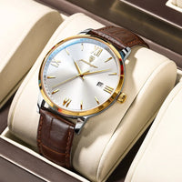 Thumbnail for Leather Men Quartz Luxury Watches