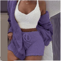 Thumbnail for Fluffy Three Piece Set Lounge Sexy Outfits