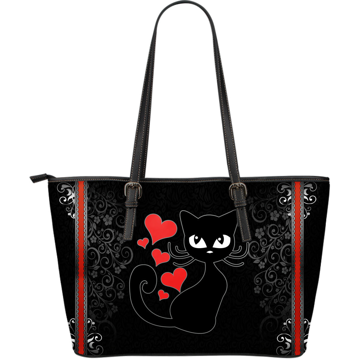 Kitty Love Large Leather Tote Bag