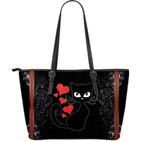 Thumbnail for Kitty Love Large Leather Tote Bag