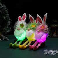 Thumbnail for Cross-Border Cute Rabbit Ears Glowing Faceless Doll Decoration EVA Easter Santa Claus Doll Props