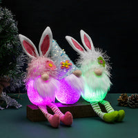 Thumbnail for Cross-Border Cute Rabbit Ears Glowing Faceless Doll Decoration EVA Easter Santa Claus Doll Props