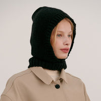 Thumbnail for Women's Knitted Balaclava Collar Bonnet