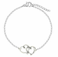 Thumbnail for Women's Double Heart Arrow Shape Ankle Bracelet