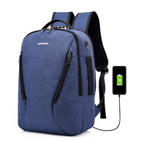 Thumbnail for New double shoulder bag male Outdoor Travel College schoolbag computer knapsack USB charging, waterproof and anti-theft