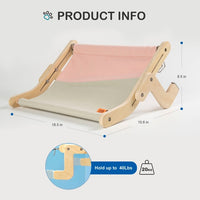 Thumbnail for Mewoofun Sturdy Cat Window Perch Wooden Assembly Hanging Bed Cotton Canvas Easy Washable Multi-Ply Plywood Hot Selling Hammock